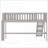 Twin Size Pine Wood &amp; MDF Low Loft Bed with Ladder Slide No Box Spring Gray-891650333