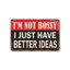 I’m Not Bossy I Just Have Better Ideas (2 Pack) 7 Inch x 10 Inch Aluminum Sign