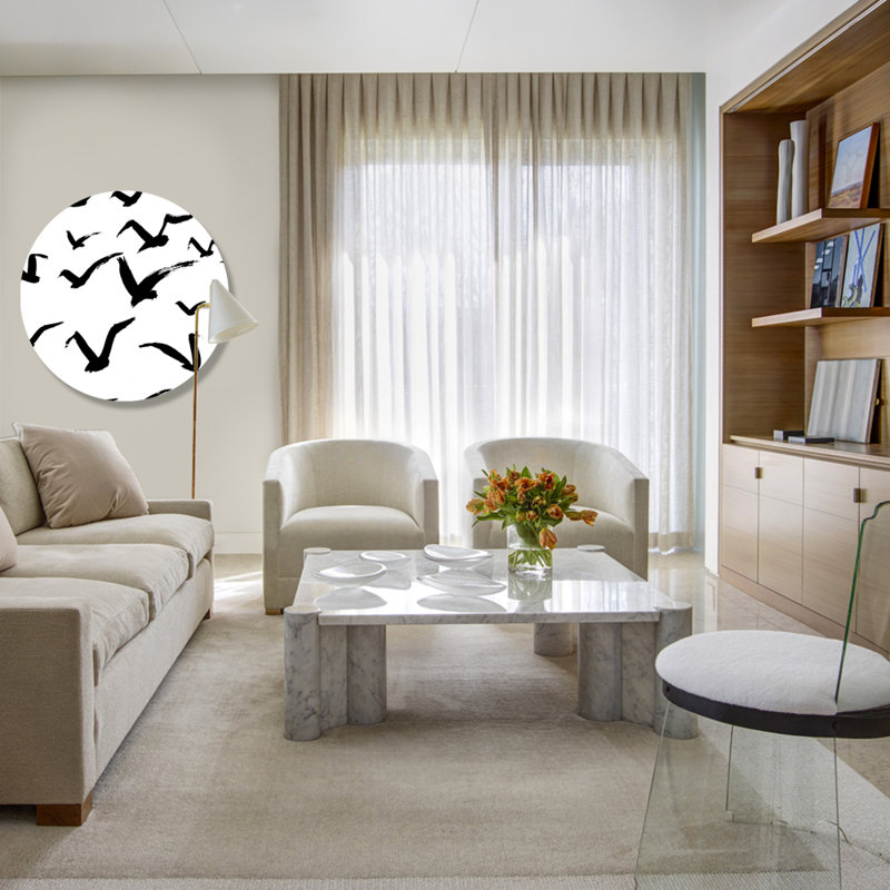 The Flock - Imprimé rond sans cadre, Plastique / acrylique, H 24 po x l 24 po
