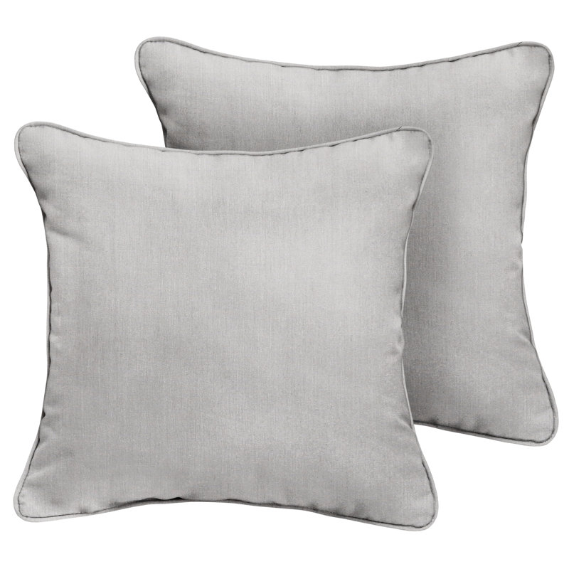YY Sunbrella® Outdoor Reversible Throw Pillow, 18" x 18", Pumice
