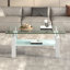 Table basse en verre trempé transparent, table de salon 2 couches | Idée de cadeau-1007421618-1007421582-1007421580
