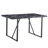Industrial MDF Black Dining Table For 4-6 People, 1.5 Inch Thick Top With Metal Legs, Ideal For Work, Kitchen, And Dining Areas