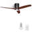 52" Solid Wood Ceiling Fan with Light, Remote+Wall Control, Low Profile Flush Mount, High Airflow Low Noise Reversible DC Motor, 6-Speed 3CCT Dimmable ﻿-1297924508-1297924507
