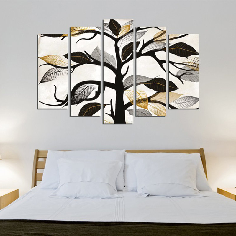 5 pièces, impression sur toile tendue