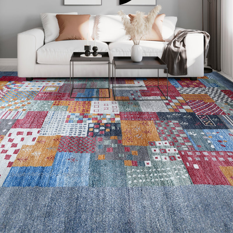 Patchwork Area Rug, Rectangle 5' x 8'