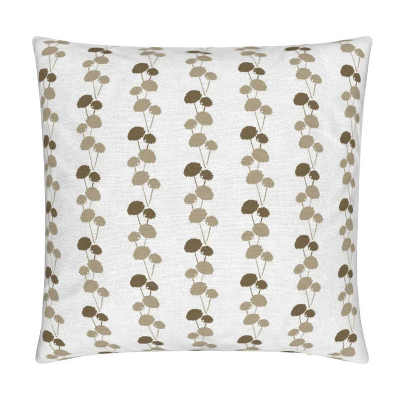 Dahlia Vine Luxury Throw Pillow, Brown, Square 22"