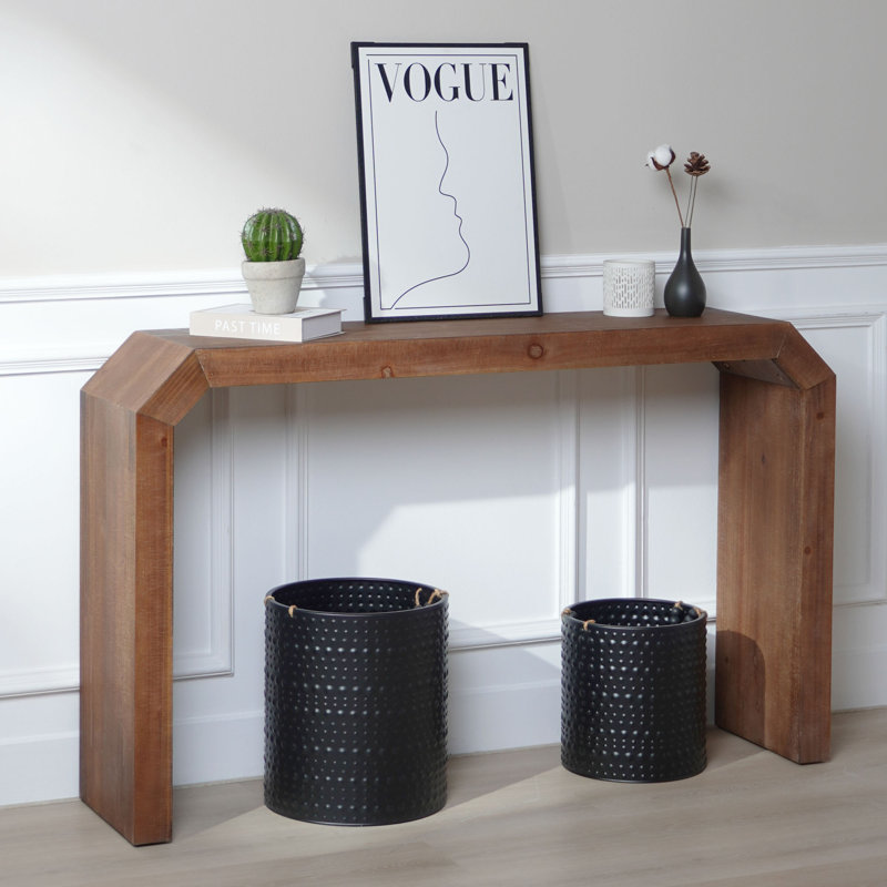 Console en bois 52 po, Brun