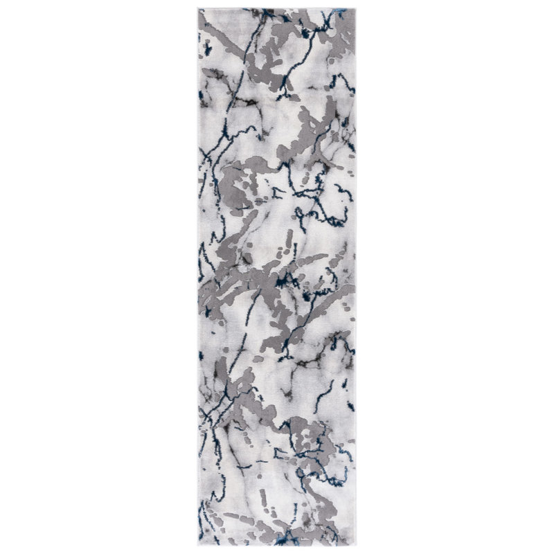 Tapis abstrait Dotha Performance, Tapis de couloir 2 pi 3 po x 8 pi