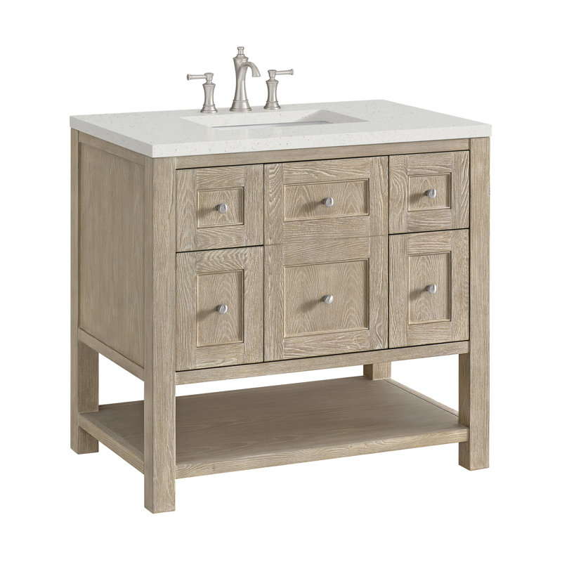 Breckenridge 36'' W Single Vanity, Whitewashed Oak, Lime Delight, 8" Widespread