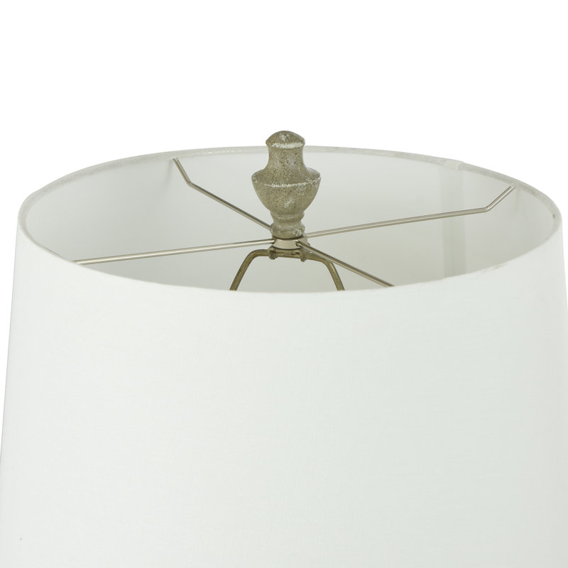 Lampe de table blanc cassé 31 po Chilhowie, Brun, Blanc