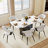 Modern Rectangular Sintered Stone Dining Table with Pedestal Base-277862753-277862752-277862813
