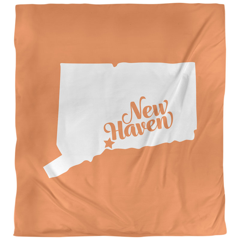 Housse de couette new refuge connecticut, Housse de couette pour très grand lit, Orange, Microfibre