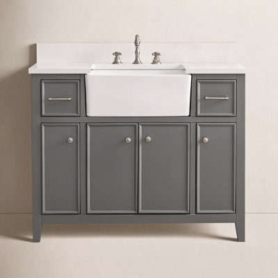 Aisa 42" Pine Single Bathroom Vanity