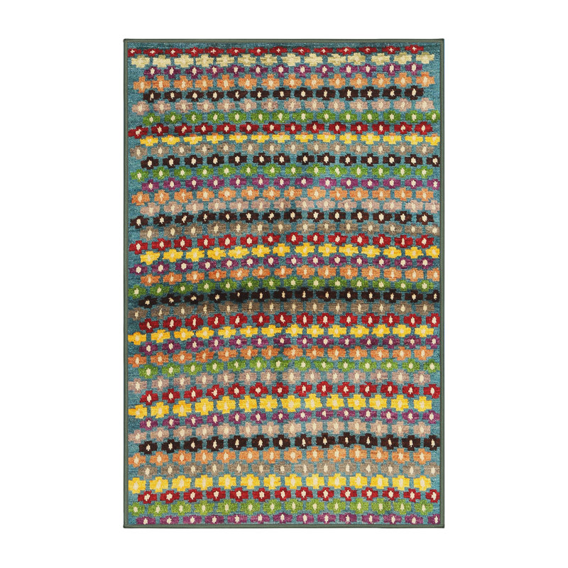 Tapis brun/beige/bleu contemporain, Rectangle 8 pi x 12 pi