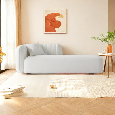 Chaise longue rembourrée Flannelette