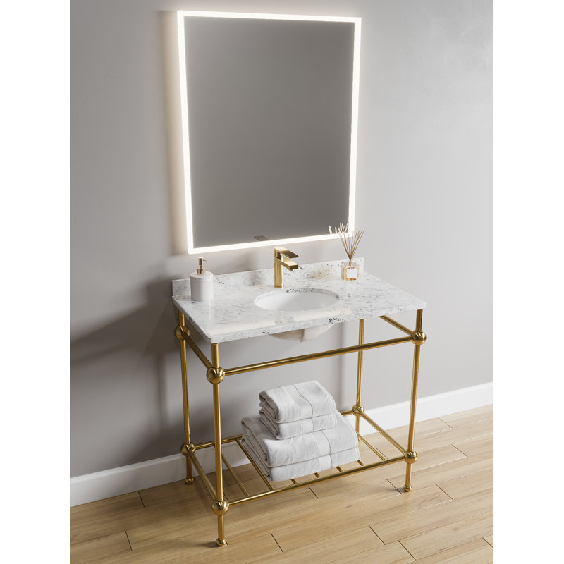 Shannon 36" Gold Freestanding Single Bathroom Vanity Base