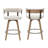 26'' Upholstered Swivel Counter Stool With Back And Bentwood Legs For Kitchen Island-1461584181