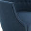Chaise moderne bleu marine - Tissu d'ameublement, élégant, bois de bouleau club pour la détente baignoire bleue avec capitonnage à boutons et pieds-523451421