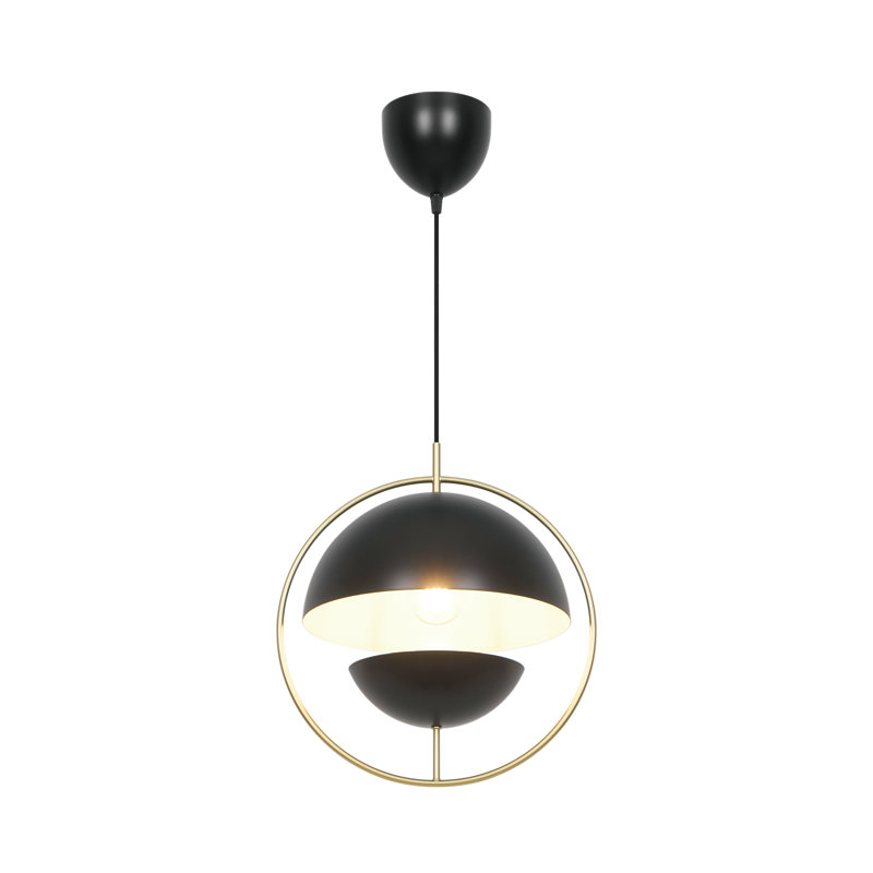 1 - Light Satin Pendant, Black