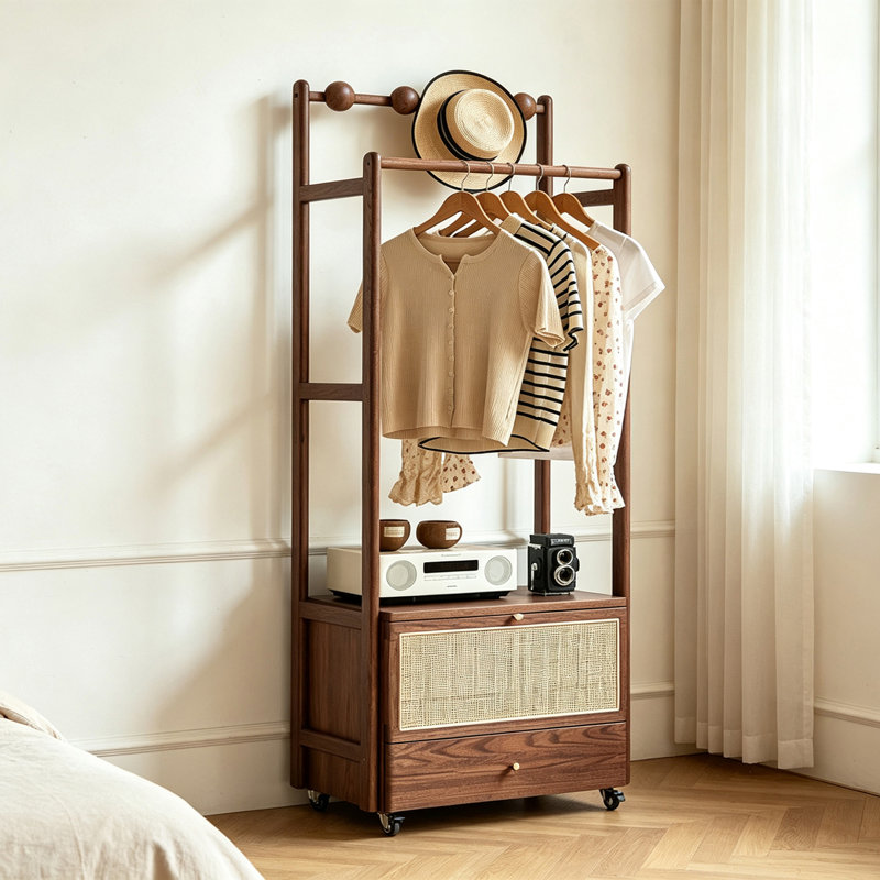 Portemanteau sur pied en chêne