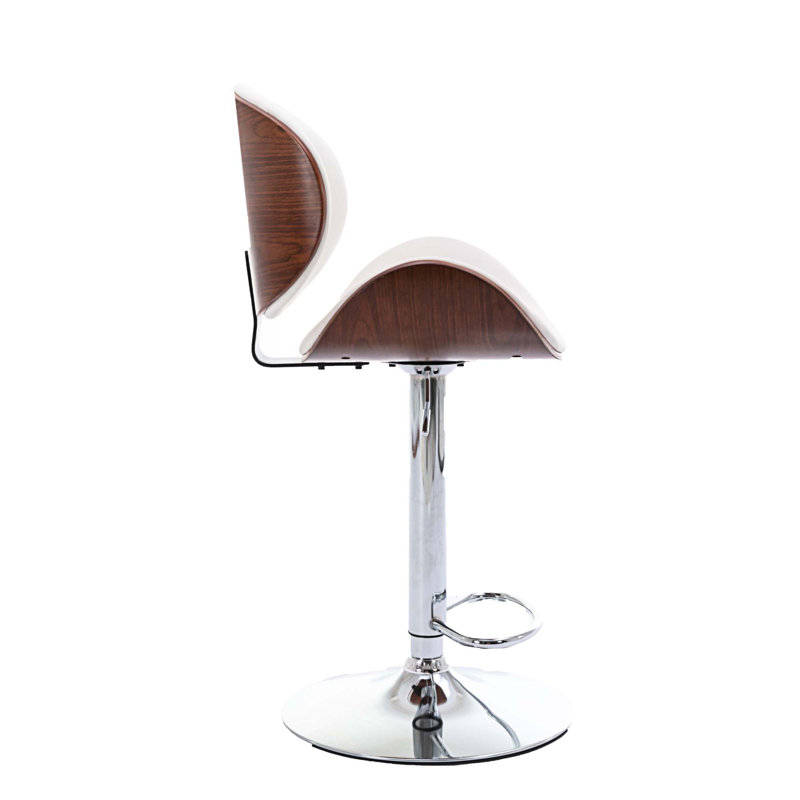 Tabouret pivotant à hauteur réglable Kaceton, Blanc