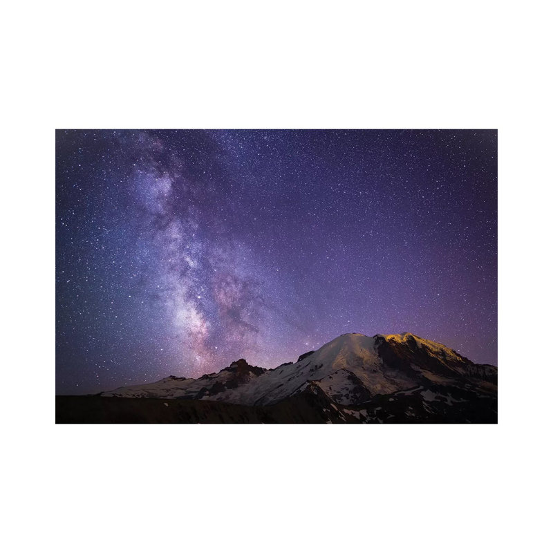 Milky Way As Seen From Mount Rainier, Mount Rainier National Park, Washington, Usa by Gary Luhm - Wrapped Canvas Print