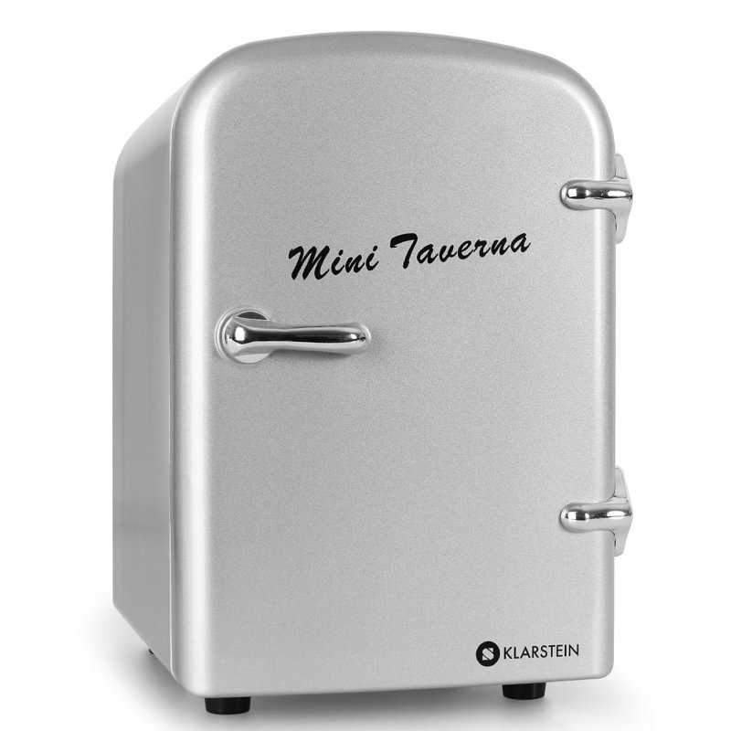 Klarstein 4m³ L Freestanding Mini Fridge, Silver