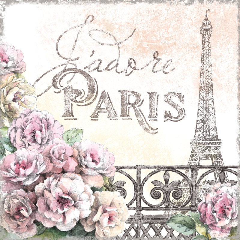 Paris Roses III by Beth Grove - Wrapped Canvas Print, 30cm H x 30cm W x 3.8cm D