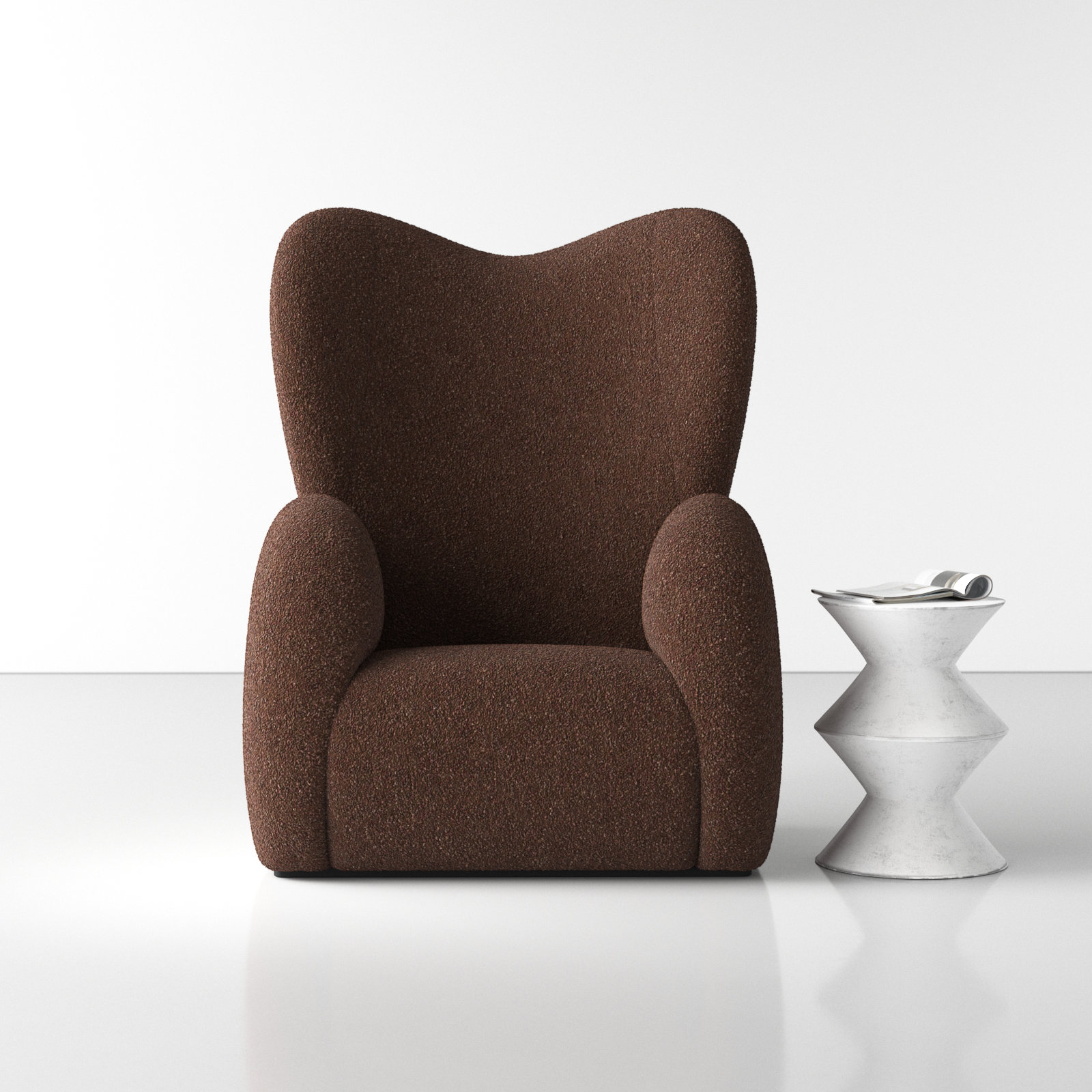 Arches Upholstered Swivel Wingback Chair