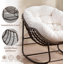 Wicker Rocking Chair With Metal Frame-378939327