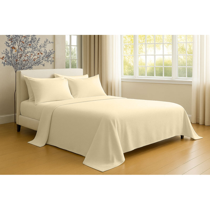 6-Piece Ultra-Soft Microfiber Sheet Set, Butter, Full Sheet Set with 4 Pillowcases