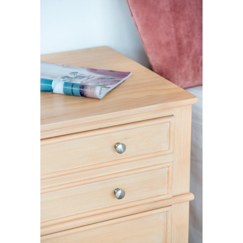 Table de chevet 2 tiroirs en brun