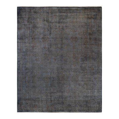 Yamiley One-of-a-Kind 9' 2" X 11' 7" New Age Wool Area Rug Gray