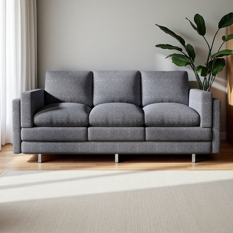Canapé 3 places 79,5 po Modern, Gris