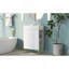 Meuble-lavabo 21,6 po, armoire combinée, meuble de rangement pour salle de bain, lavabo simple en céramique, rangement sur le côté droit