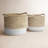 Seagrass Handmade Two Toned Decorative and Functional Storage Basket with Handles