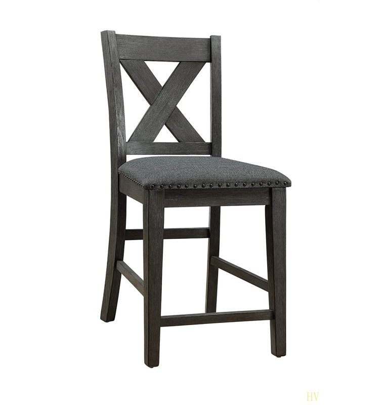 Ensemble de 2 chaises de salle à manger modernes et modernes, Gris délavé, Gris délavé