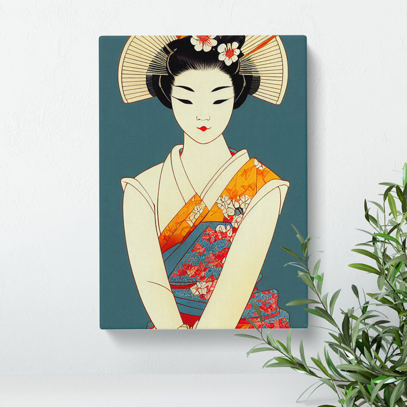 Virtuous Geisha - Wrapped Canvas, 60cm H x 40cm W x 3cm D