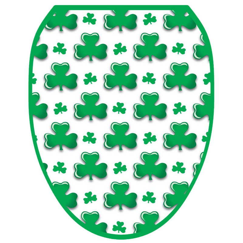 Décalcomanie de siège de toilette St. Patrick's Day, Allongé