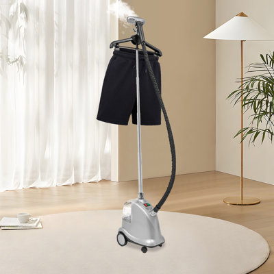 Machine à vapeur à vêtements à vapeur à hauteur réglable avec roues et grand réservoir d'eau amovible