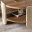 Table basse en bois sculpté avec rangement double couche