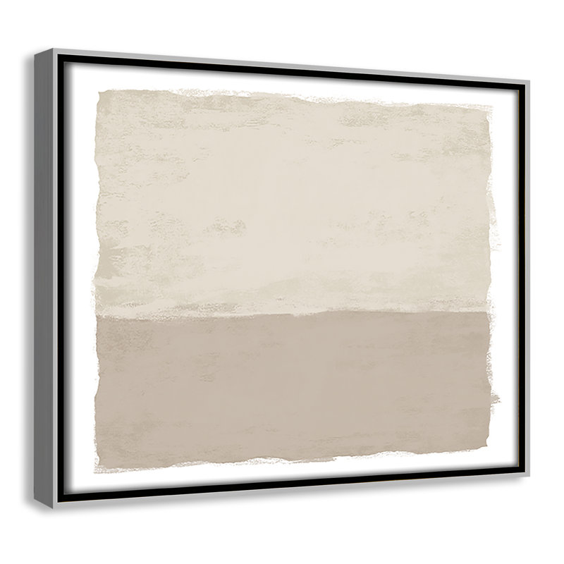 Silent Sands II - Landscape Version Print par Natalie Carpentieri, Toile avec cadre, Flottant argent, L 11,5 po x H 9,5 po