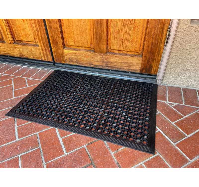 Tapis de porte d'extérieur antidérapant Ervine 24 po x 36 po
