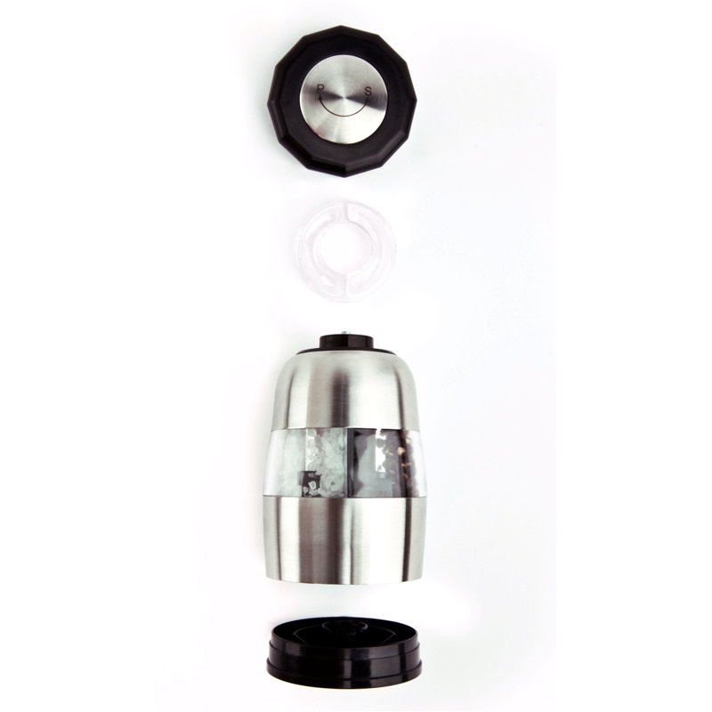 Stainless Steel Dual Chamber Salt and Pepper Grinder