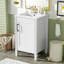 Meuble-lavabo de 20 po avec lavabo en céramique, porte à fermeture douce et support de rangement-1758480837