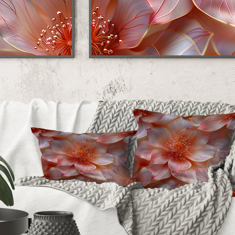 Élégance rose et or rose, H 18 po x l 18 po