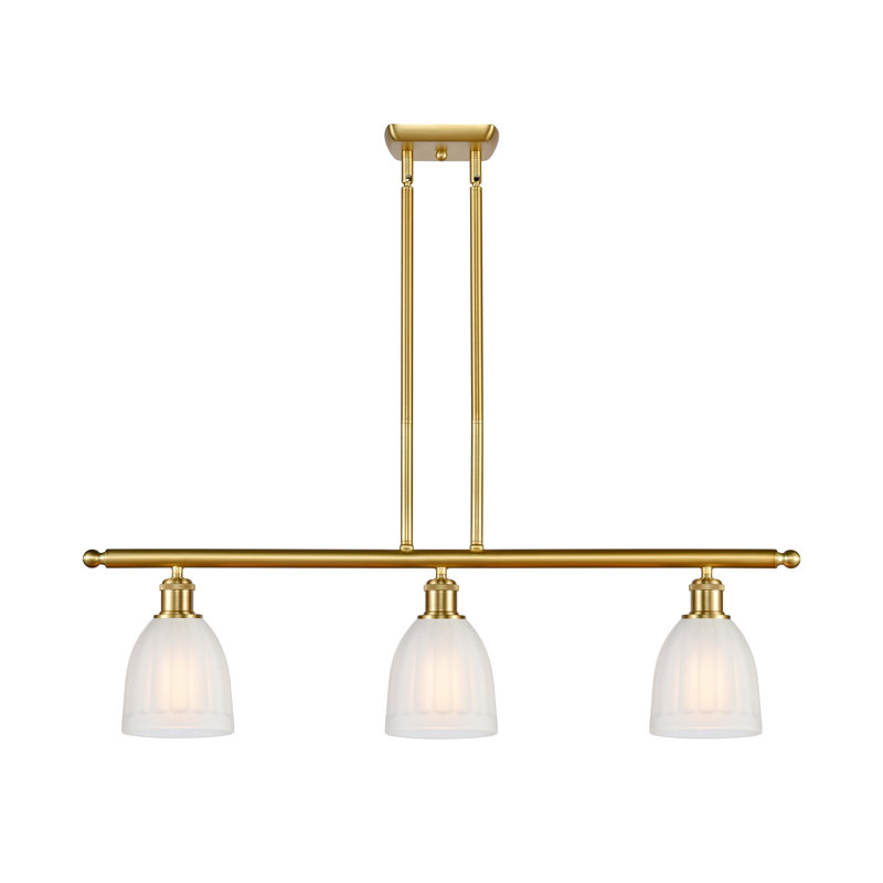 Luminaire suspendu en dôme à 3 lumières pour îlot de cuisine Dunder, Ampoule non incluse, Or satiné