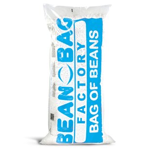 Posh Beanbags Bean Bag Refill, 100 L, Virgin New White