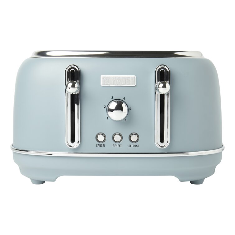 Haden Dorset 2 Slice, Wide Slot, Stainless Steel Toaster - Putty Beige