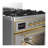 Majestic III Series 30 Inch Dual Fuel Range with 5 Sealed Burners in Stainless Steel (Natural Gas, Brass Trim)-124828571-124828570-124828586